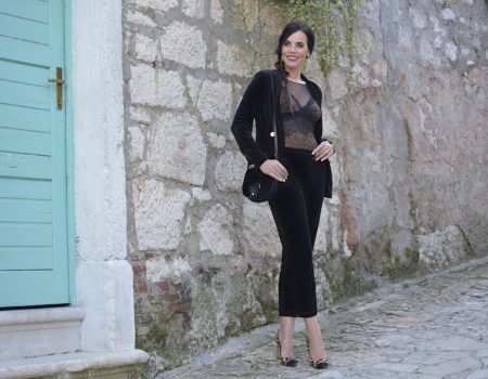 Style of the day: velvet and animal print