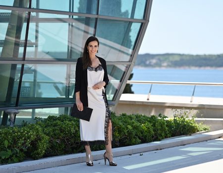 Style of the day: lace and satin