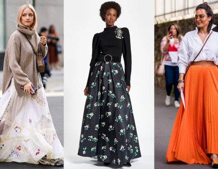 How to wear the long skirt